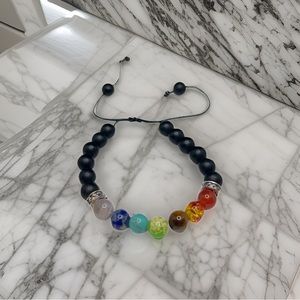 Adjustable 7 Chakra Bracelet Natural Healing Gemstone Bracelet 8mm